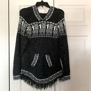 Hooded Alpaca Wool Sweater